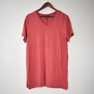 Adrianna Papell pink loose fit v-neck short sleeve blouse